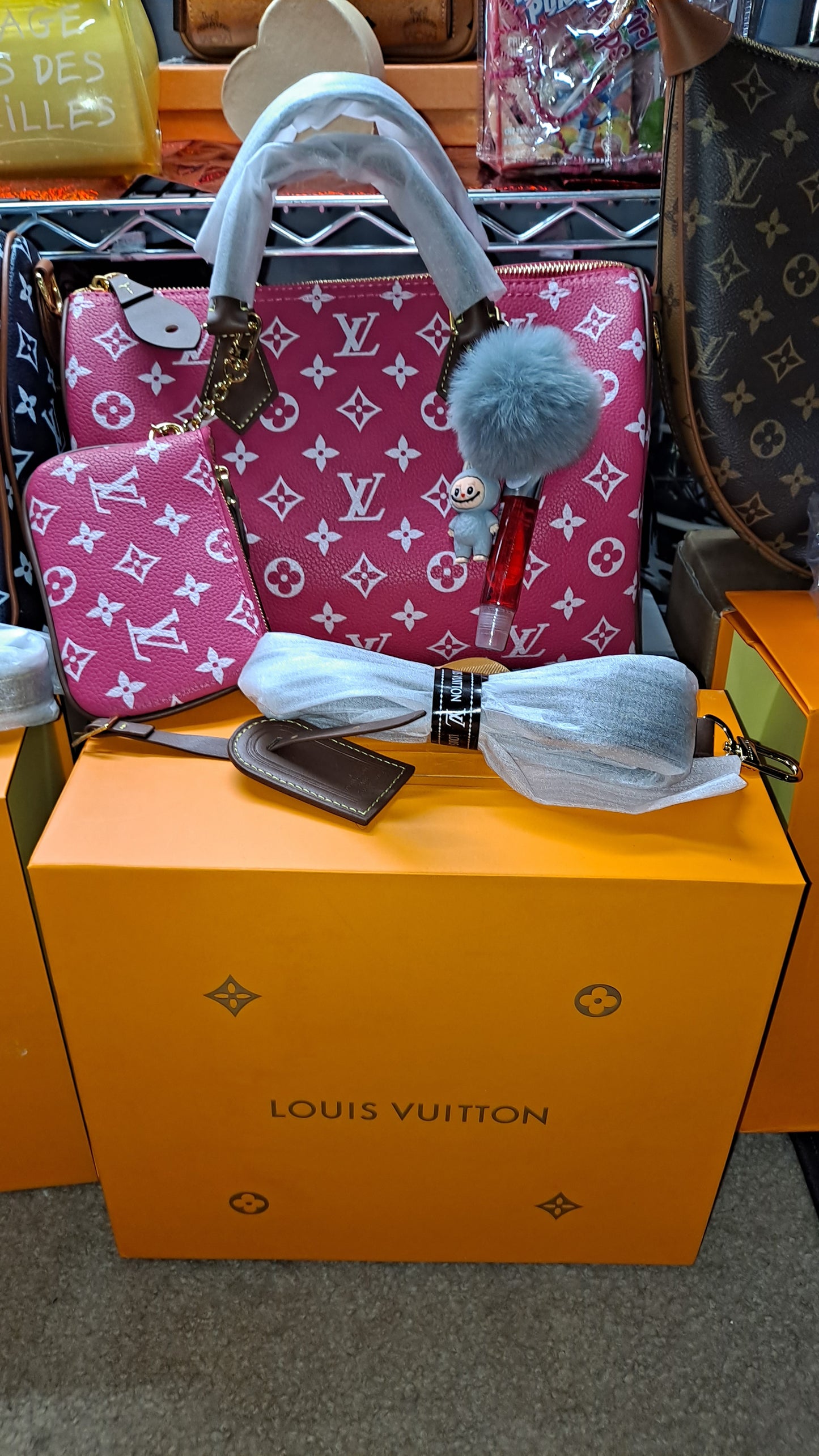 LV SPEEDY 35CM CROSSBODY BAG & WALLET