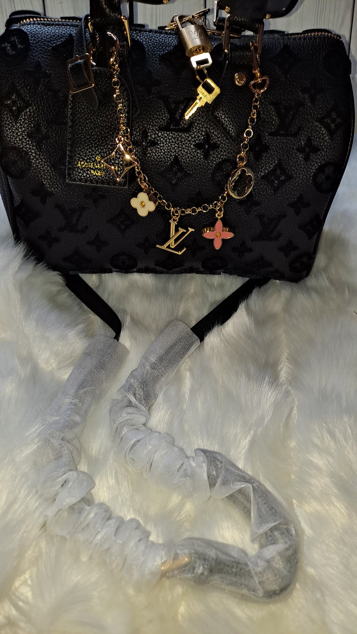 LOUISV BLACK 30" CM SPEEDY CROSSBODY