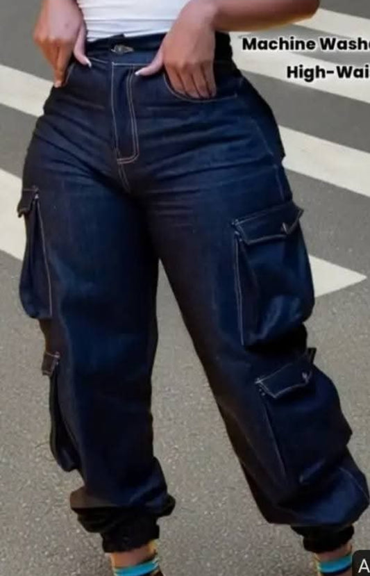 Deep Blue Capri Jeans
