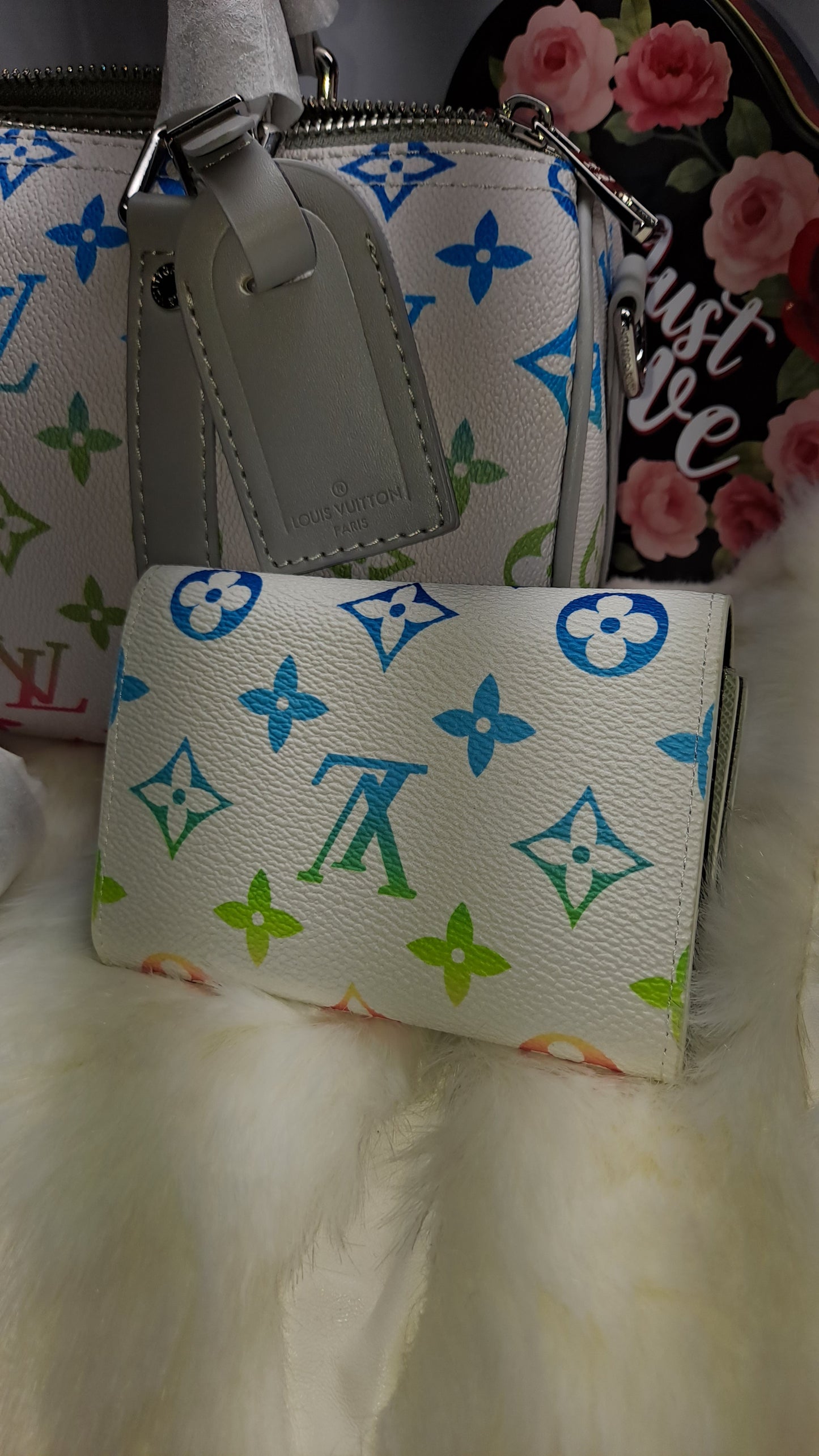 LV SPEEDY 22CM CROSSBODY BAG & WALLET
