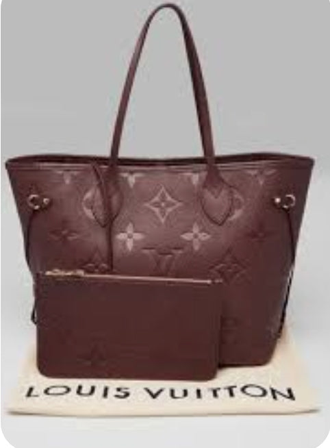 LV NEVERFULL & WRISTLET BAG