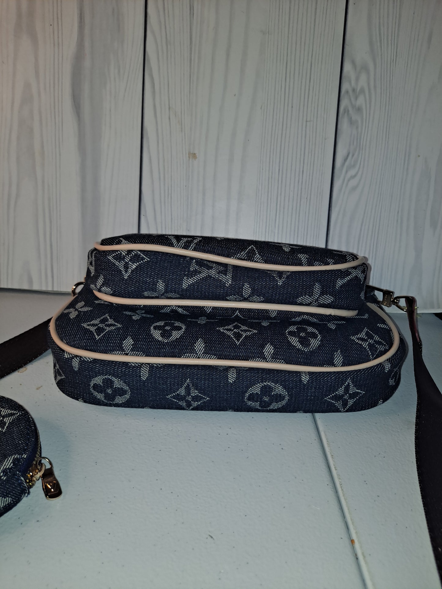 Clearance DENIM LV 3PC CROSSBODY BAG