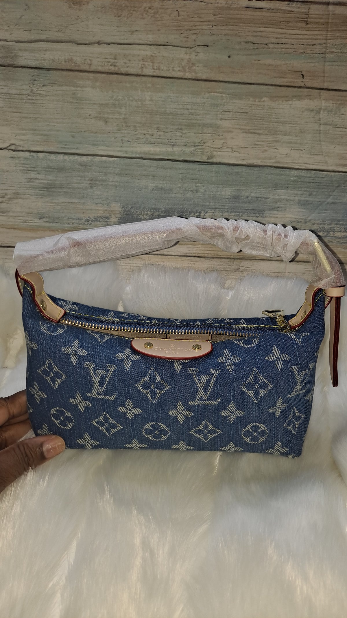 LOUISV MINI DENIUM SHOULDER BAG