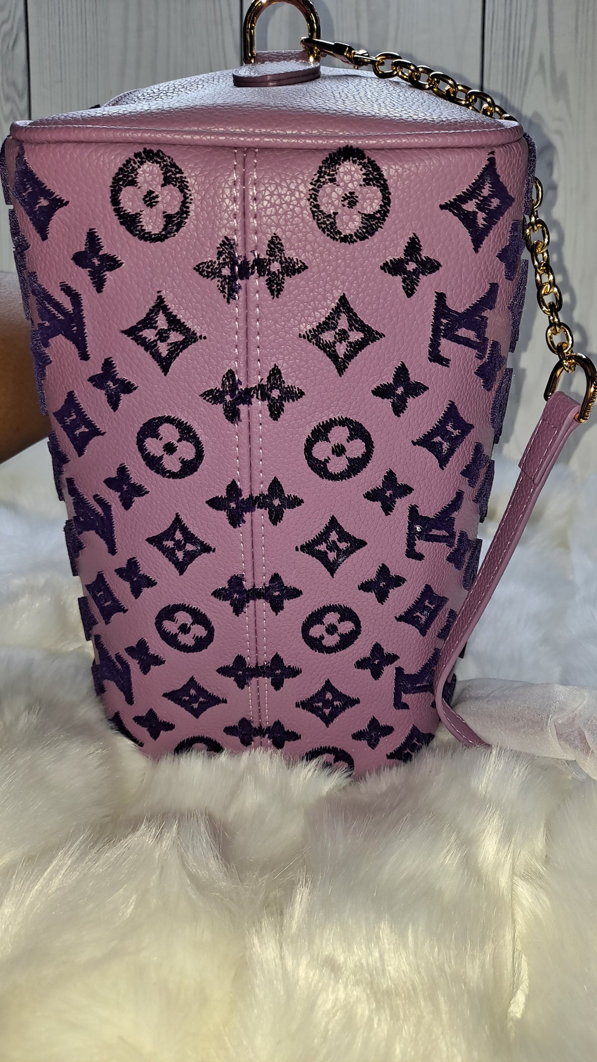 LOUISV PURPLE 30" CM SPEEDY CROSSBODY BAG