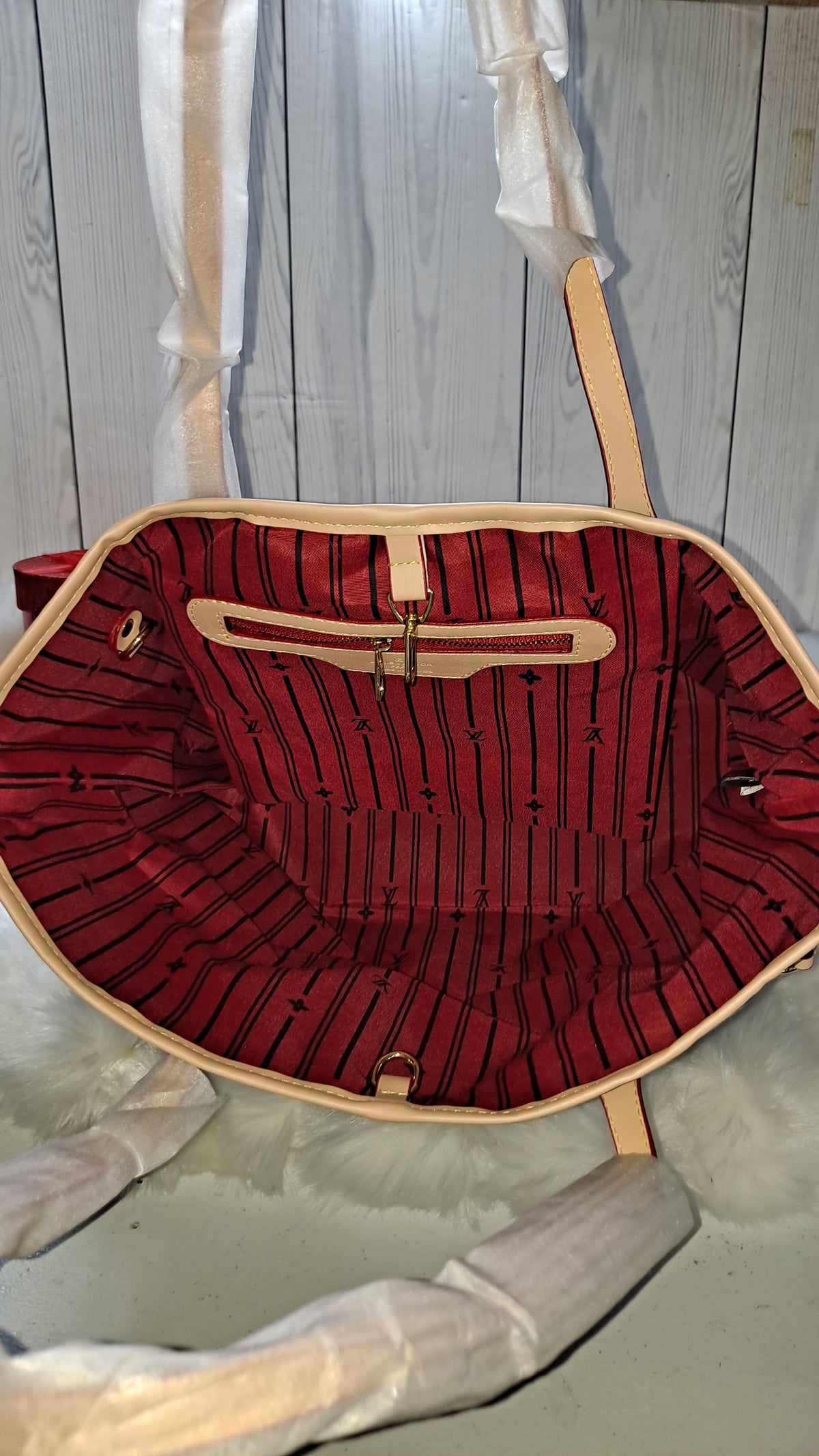 LOUISV DENIM NEVERFULL BAG