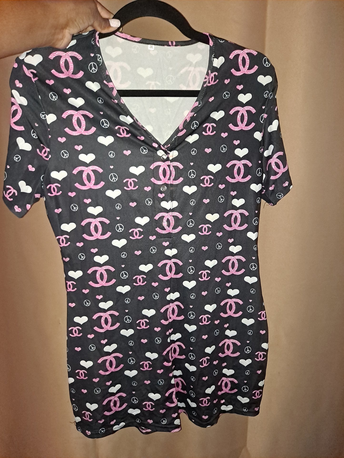 CC NIGHT ROMPER SHORT ONESIE OUTFIT size 2XL
