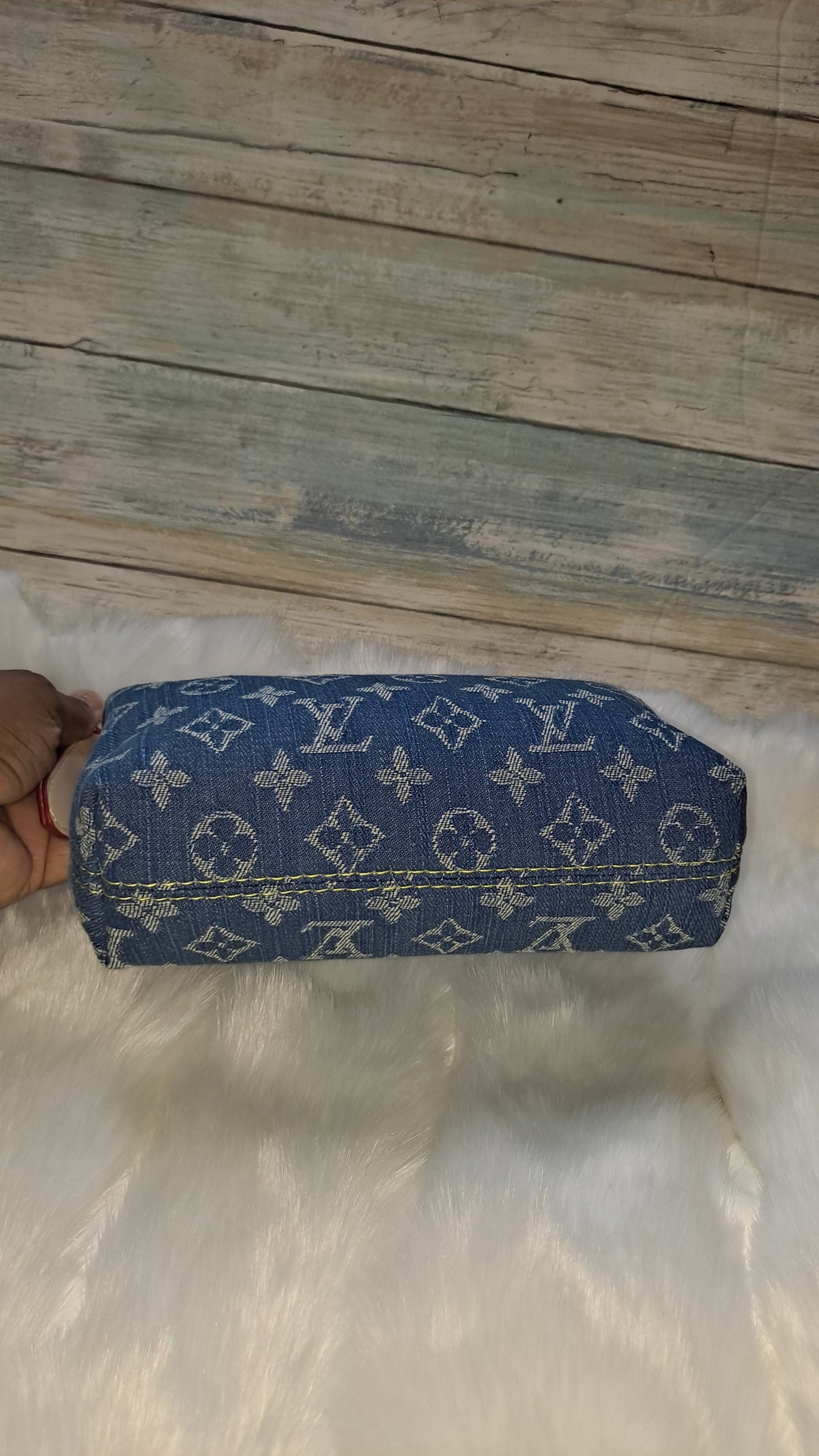 LOUISV MINI DENIUM SHOULDER BAG